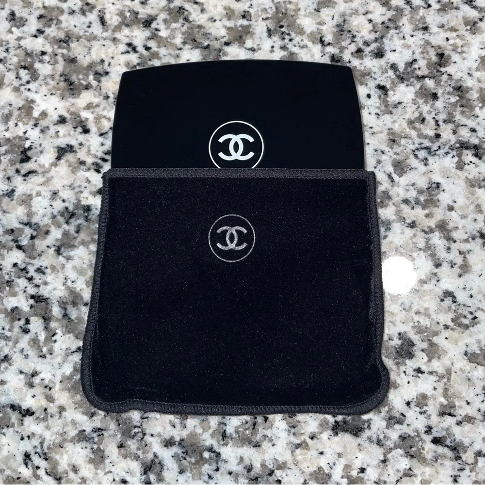 Chanel Mirror Compact with Chanel Pouch